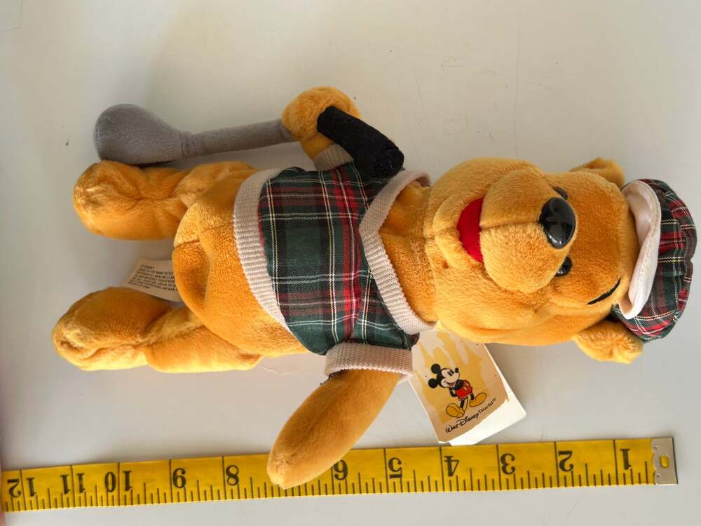 Golfer Pooh Bean Bag Plush NWT 10” Disney World